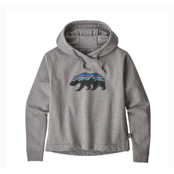 Patagonia Mens Fitz Roy Bear Midweight Uprisal Hoodie Premium Fly Gray SZ Medium - Picture 1 of 13